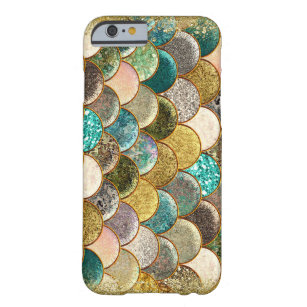 Mermaid Sea Scales Beachy Mulit Color Glam Glitter Barely There iPhone 6 Case