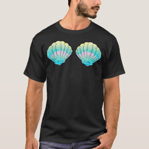 Mermaid Sea Shell Bra Birthday Costume Girls Women T-Shirt
