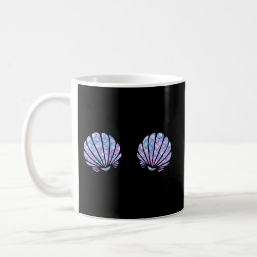 Mermaid Sea Shell Bra Coffee Mug