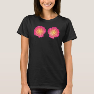 Mermaid Sea Shell Bra Costume Seashell Halloween T-Shirt