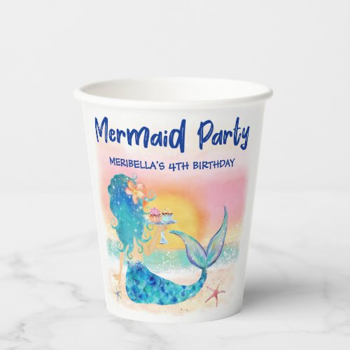 Mermaid Sea  Tropical Beach Cupcakes Paper Cups