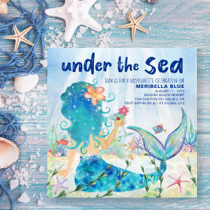 Mermaid Sea Tropical Ocean Bachelorette Party Invitation
