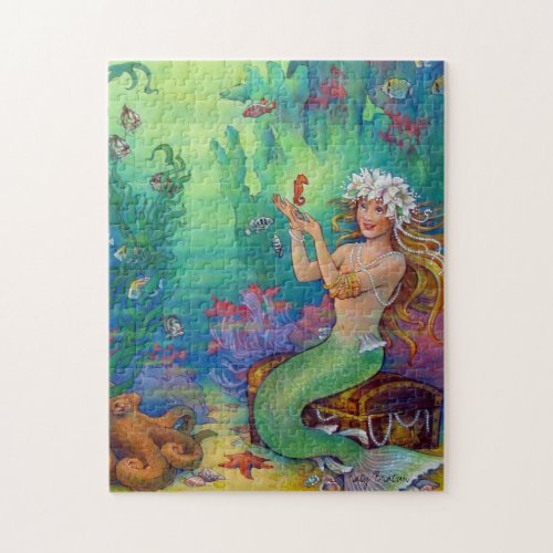 Mermaid Seahorse and Octopus Jigsaw Puzzle