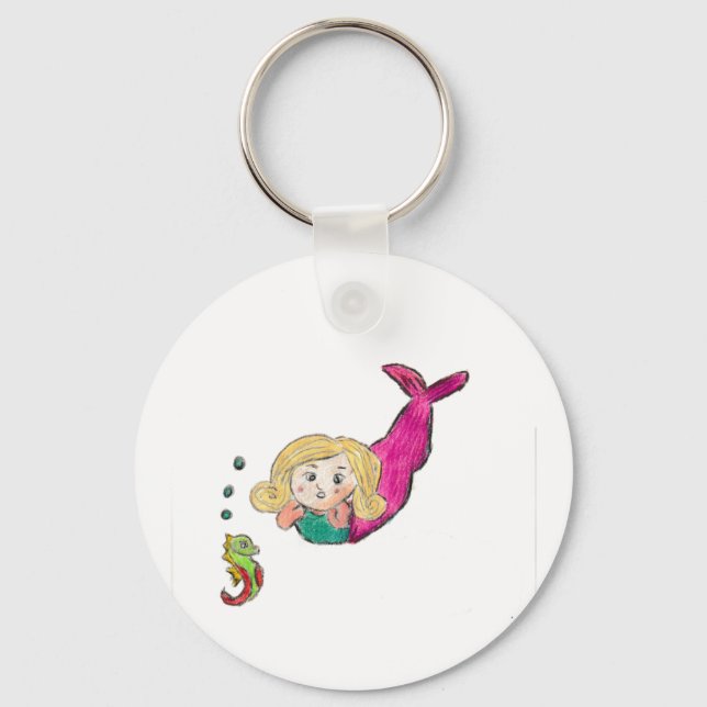 Mermaid Seahorse  Keychain (Front)