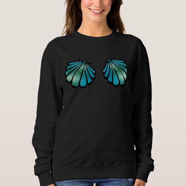 Mermaid Seashell Sea Shell Bikini Carnival Hallowe Sweatshirt (Front)