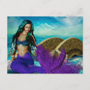 Mermaid Seasonal Series "McBeth" WINTER Postcard