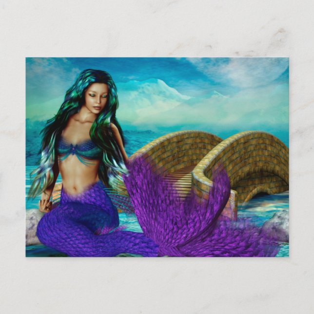 Mermaid Seasonal Series "McBeth" WINTER Postcard (Front)