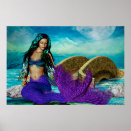 Mermaid Seasons Series &quot;McBeth&quot; WINTER Art Poster