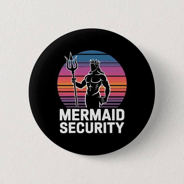 Mermaid Security 1  Button (Front)