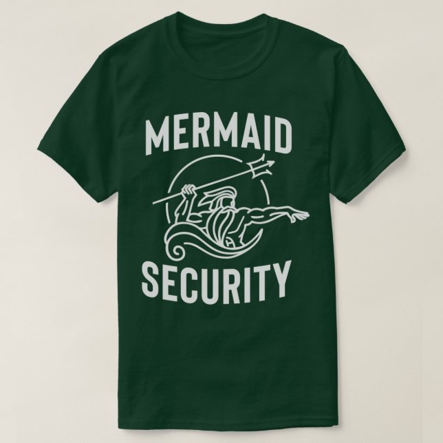 Mermaid Security Design for Swimming Instructors T-Shirt (Design Front)