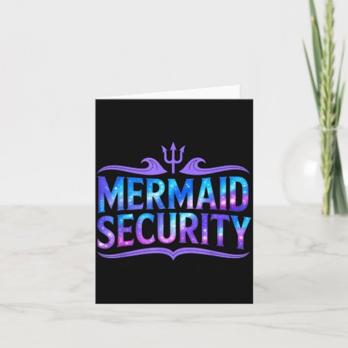 Mermaid Security Funny Dad Father Daughter Birthda