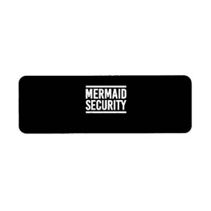 Mermaid Security Funny Swimming Lessons Label