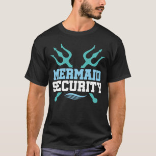 Mermaid Security Merman Mens Boys Swimming Merdad T-Shirt