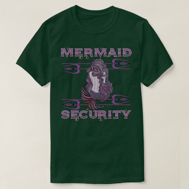 Mermaid Security purple T-Shirt (Design Front)
