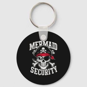 Mermaid Security Rate Dad Brother Halloween  Keychain