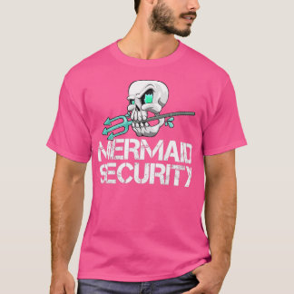 Mermaid Security Shirt Men Pirate Skull Swim Team