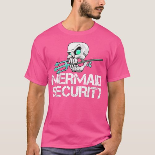 Mermaid Security Shirt Men Pirate Skull Swim Team 