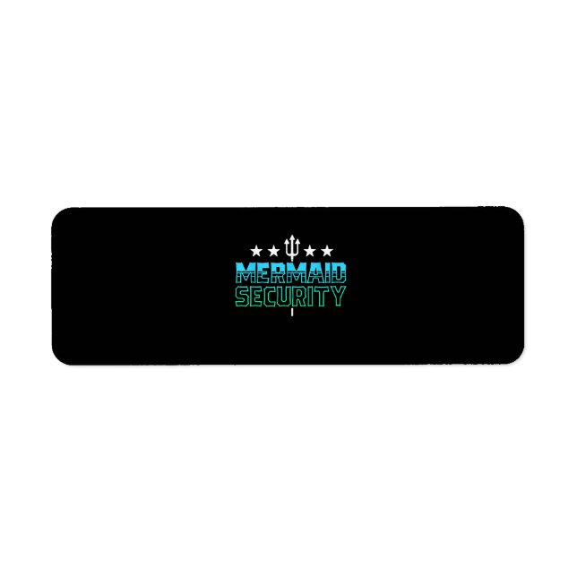 Mermaid Security  Swim Team Gift Swimmer Swimming Label (Front)