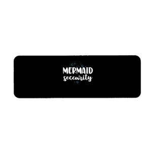 Mermaid Security Swim Team Women Swimmer Swimming Label