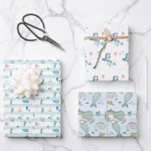 Mermaid Selection Three Wrapping Paper