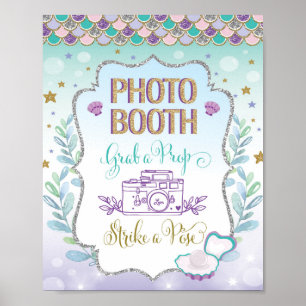Mermaid Selfie Station Photo Booth Prop Decor Sign