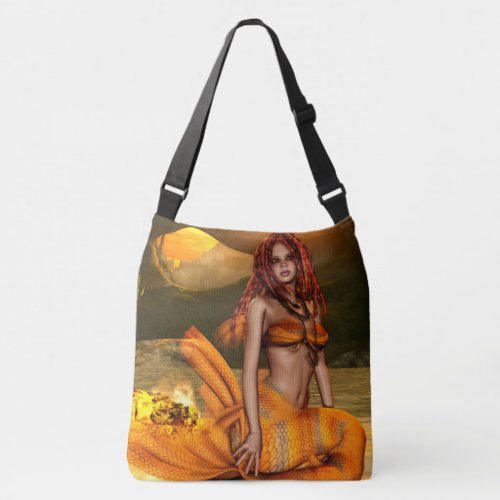 Mermaid Series Coraleen Fantasy Art Crossbody Bag