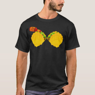 Mermaid Shell  Taco Bra  Spicy Chili Sauce  T-Shirt