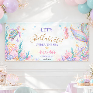 Mermaid Shellabration Under the Sea Banner
