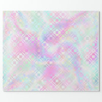 Mermaid Ombre + Iridescent Rainbow Glitter Gift Wrapping Paper Sheets |  Zazzle