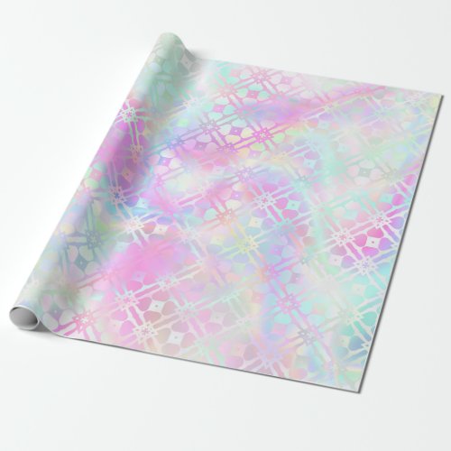 Mermaid Shimmer Iridescent Pink Wrapping Paper
