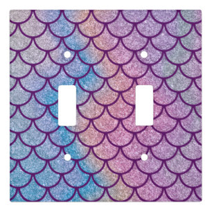 Mermaid Shimmer Scale Light Switch Cover