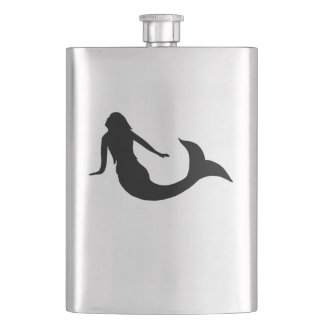 Mermaid Silhouette Flask