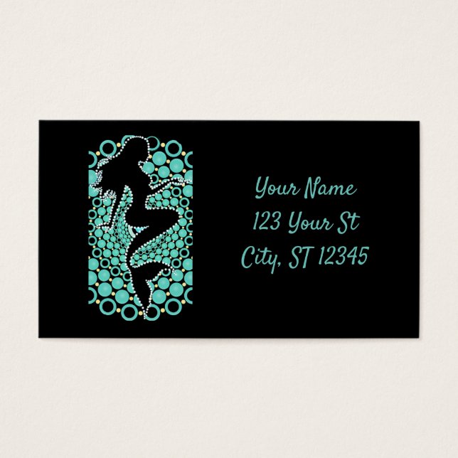 Mermaid Silhouette in Bubbles Thunder_Cove  (Front)