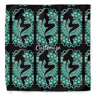 Mermaid Silhouette in Bubbles Thunder_Cove Bandana