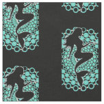 Mermaid Silhouette in Bubbles Thunder_Cove  Fabric