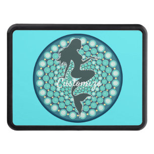 Mermaid Silhouette in Bubbles Thunder_Cove Hitch Cover
