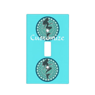 Mermaid Silhouette in Bubbles Thunder_Cove Light S Switch Cover