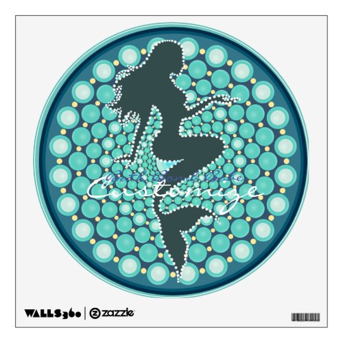 Mermaid Silhouette in Bubbles Thunder_Cove Wall De Wall Decal