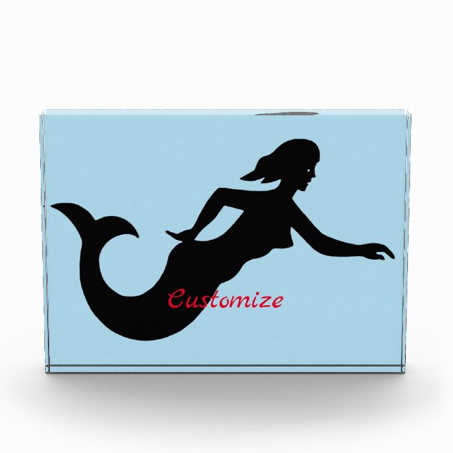 Mermaid Silhouette Thunder_Cove Acrylic Award (Front)