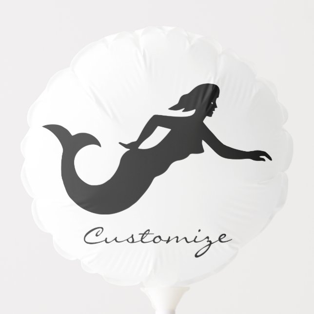 Mermaid Silhouette Thunder_Cove Balloon (Front)