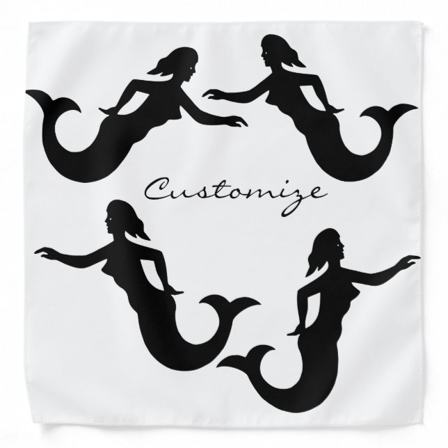 Mermaid Silhouette Thunder_Cove Bandana (Front)