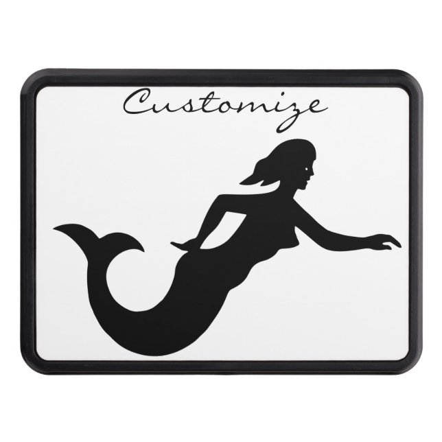 Mermaid Silhouette Thunder_Cove Hitch Cover (Front)