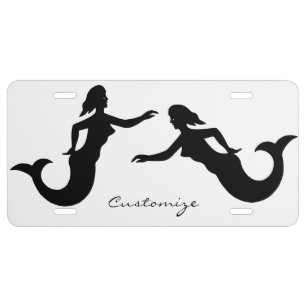 Mermaid Silhouette Thunder_Cove License Plate