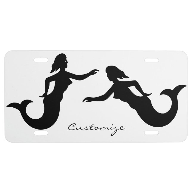 Mermaid Silhouette Thunder_Cove License Plate (Front)