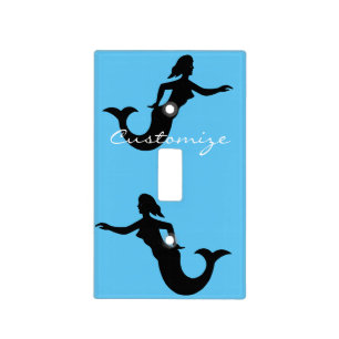 Mermaid Silhouette Thunder_Cove Light Switch Cover