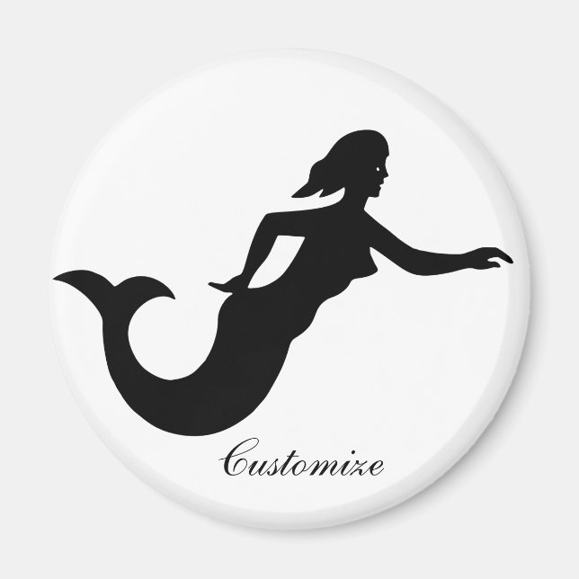 Mermaid Silhouette Thunder_Cove Magnet (Front)