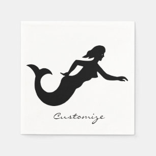 Mermaid Silhouette Thunder_Cove Napkins