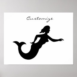 Mermaid Silhouette Thunder_Cove Poster