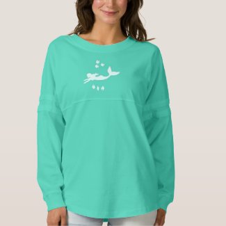 Mermaid Silhouette Women&#39;s Spirit Jersey Shirt