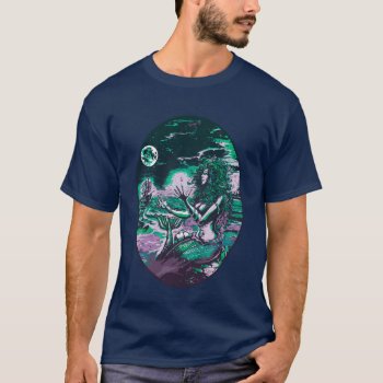 Mermaid Siren Atlantis Pearl T-shirt by themonsterstore at Zazzle